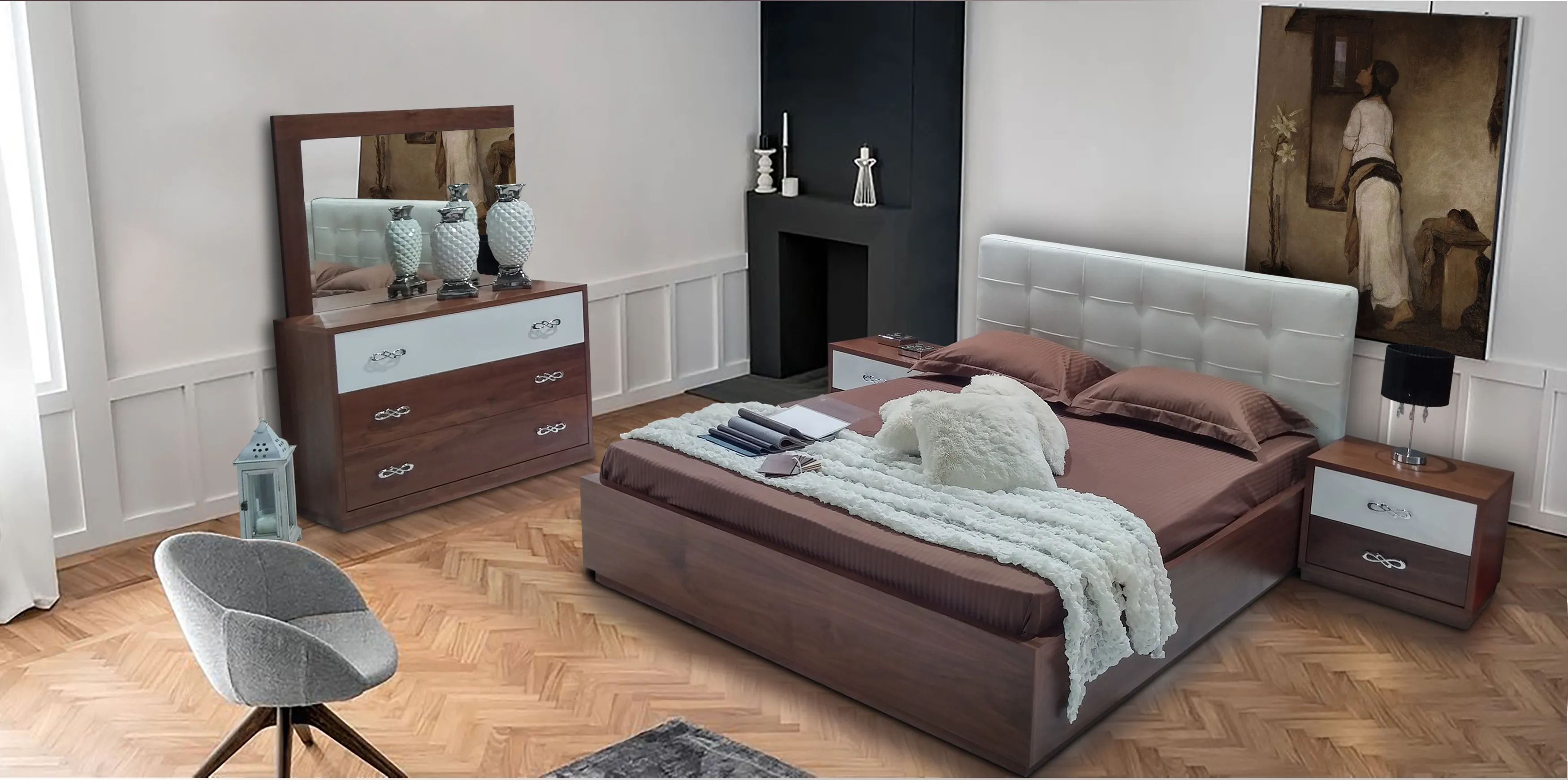 Κρεβατοκάμαρα "τεχνόδερμα" 